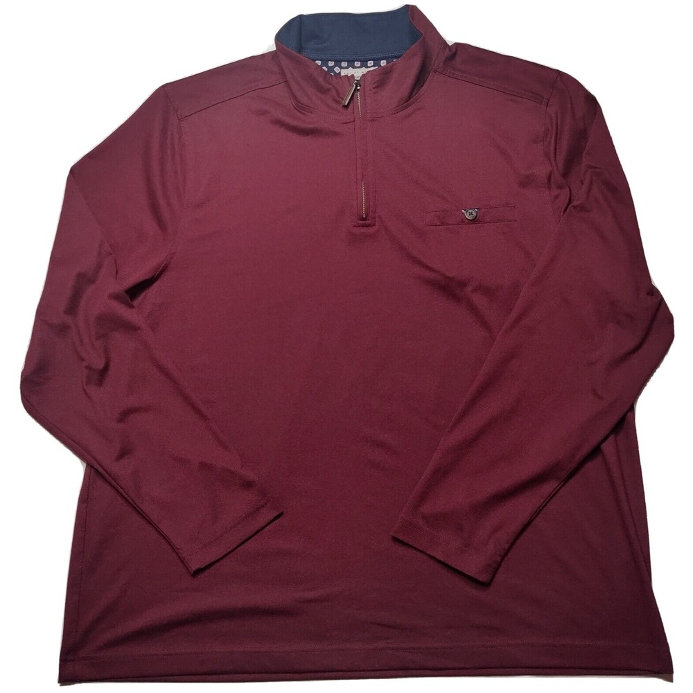 AGE‎ OF WISDOM Men Size 2XL Burgundy 1/4 Zip Pullover Shirt